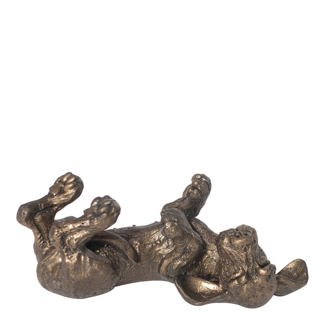 Frith Sculpture Amber Puppy Rolling Bronze Sculpture By Harriet Dunn