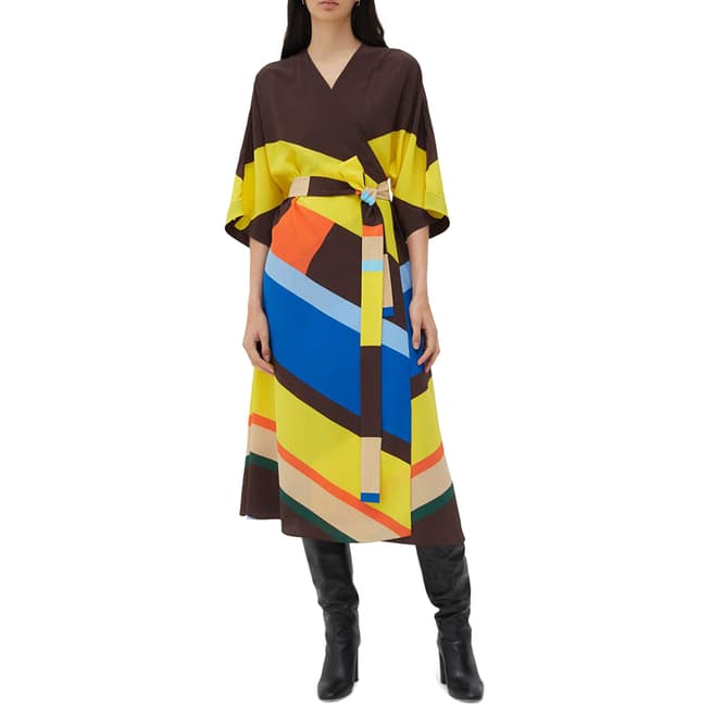Chinti and Parker Multi Modernity Silk Dress