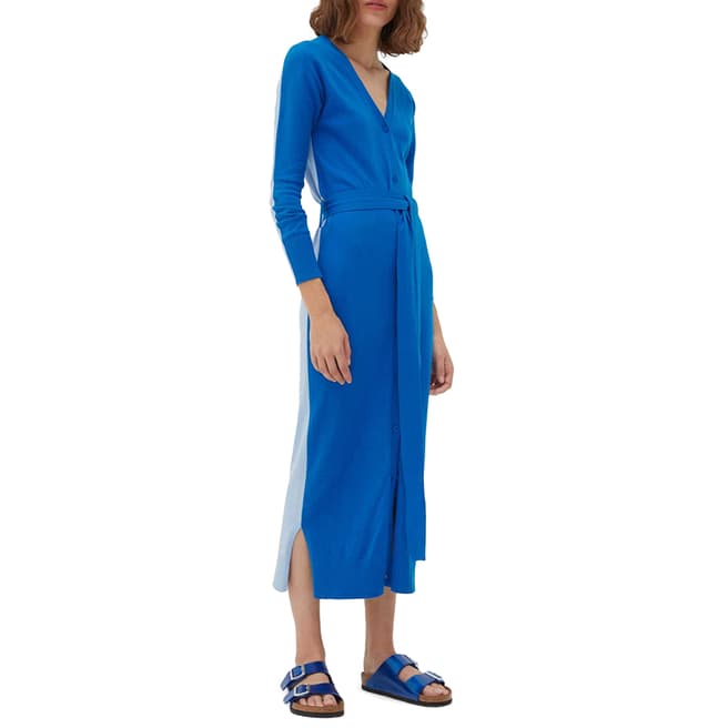 Chinti and Parker Royal Blue Cashmere/Cotton Cardigan Dress
