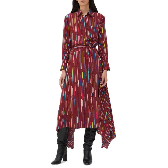 Chinti and Parker Berry Verticals Silk Dress