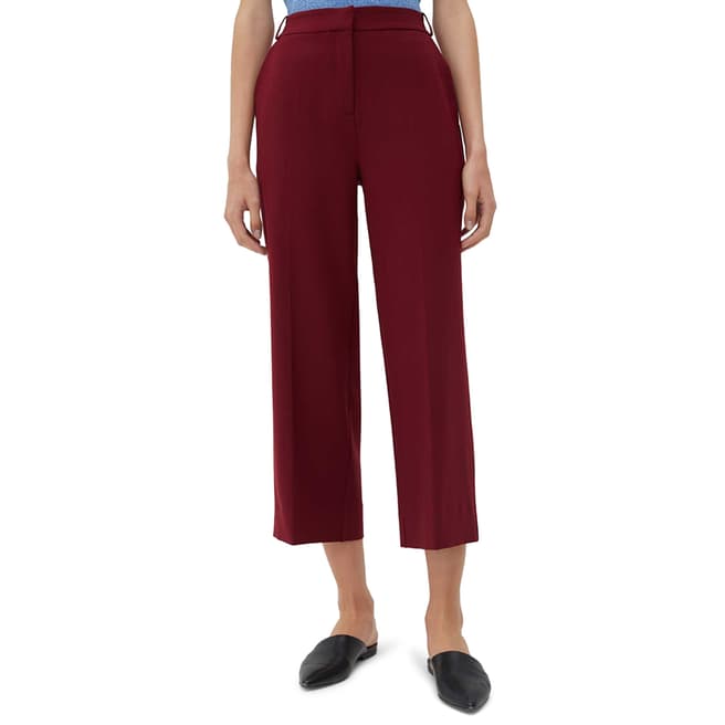 Chinti and Parker Berry Cropped Wool Blend Trouser