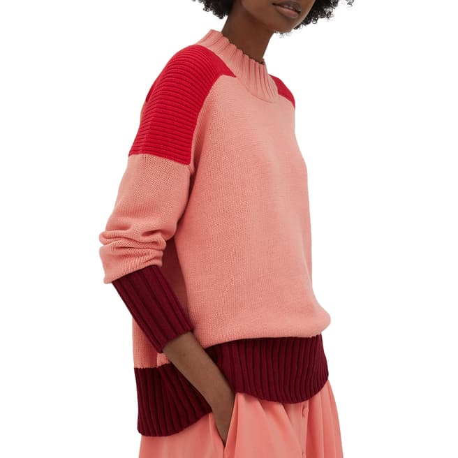Chinti and Parker Dusty Rose Cotton Comfort Sweater