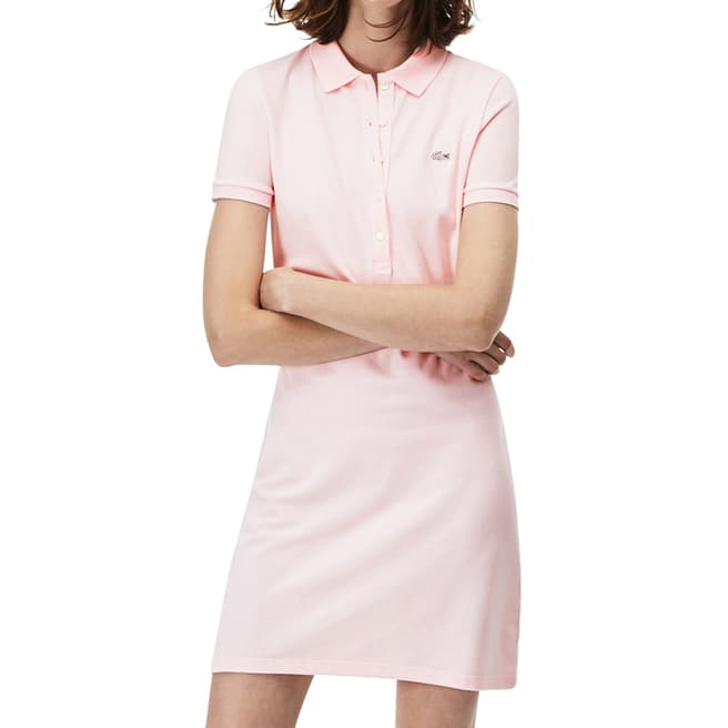 Lacoste Light Pink Cotton Stretch Polo Dress