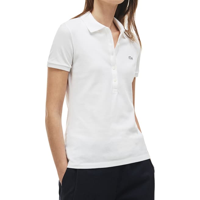 Lacoste White Slim Fit Polo Shirt