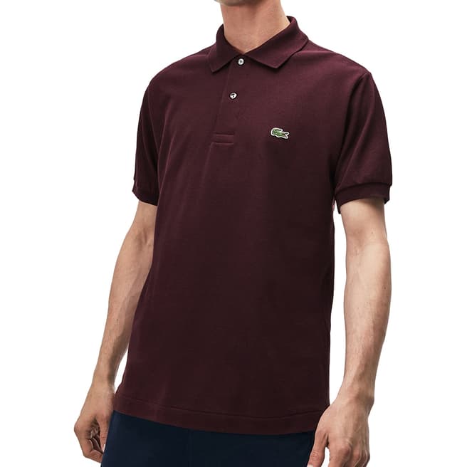 Lacoste Burgundy Classic Fit Polo Shirt