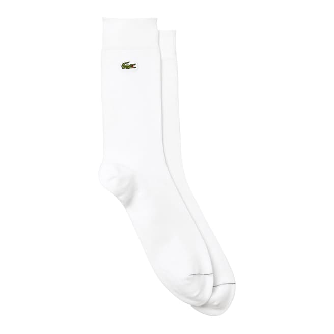 Lacoste White Logo Socks