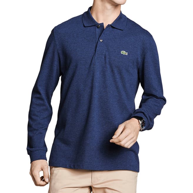 Lacoste Indigo Classic Fit Long Sleeve Polo Shirt