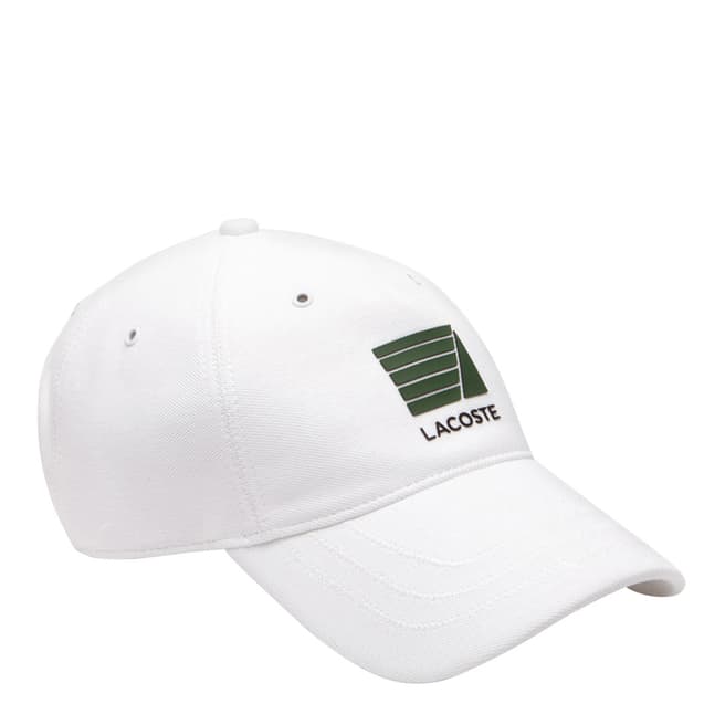 Lacoste White Print Logo Cap