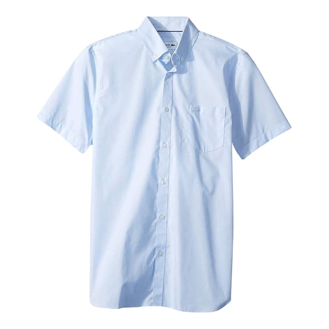 Lacoste Light Blue Button Down Short Sleeve Shirt