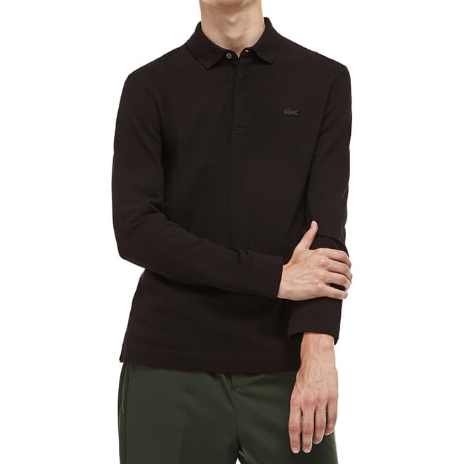 Lacoste Black Long Sleeve Polo Shirt
