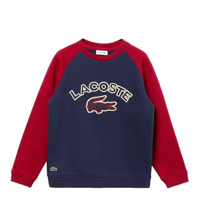 Lacoste Boy's Green/Navy Croc Patch Sweatshirt