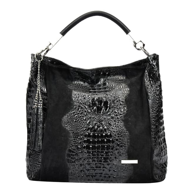 Sofia Cardoni Black Leather Shoulder Bag 