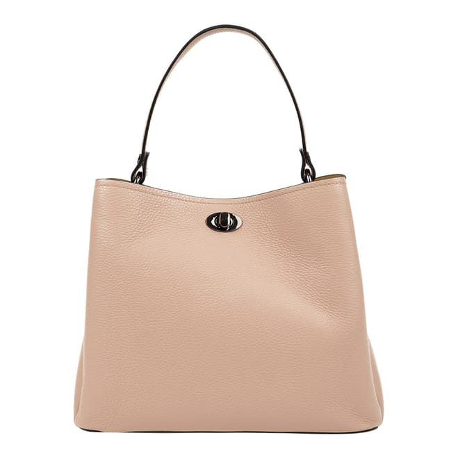 Luisa Vannini Pink Leather Top Handle Bag 