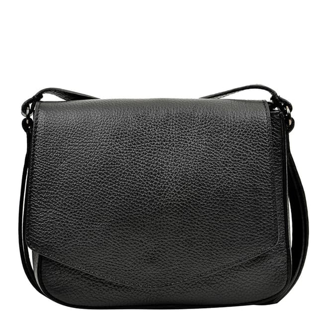 Carla Ferreri Black Leather Crossbody Bag 