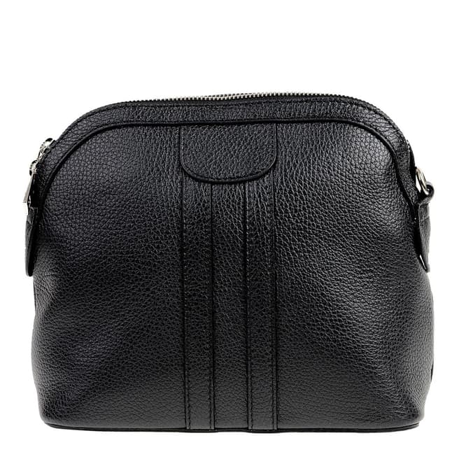 Carla Ferreri Black Leather Crossbody Bag