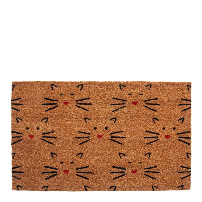 Entryways Love Cats Coir Doormat, 43x71