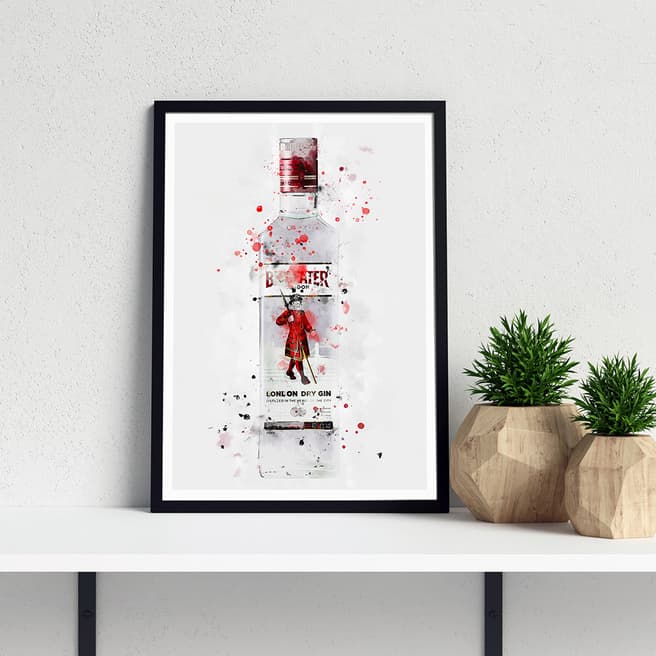 Vouvart Beefeater Gin 44x33cm Framed Print