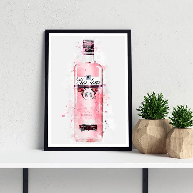 Vouvart Gordons Pink Gin 44x33cm Framed Print