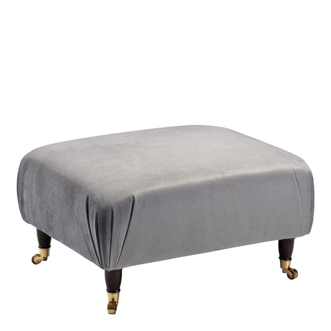The Great Sofa Company The Piper Footstool, Velvet Grey
