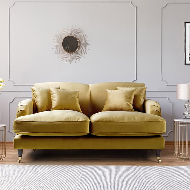 The Great Sofa Company The Piper 2 Seater Sofa, Velvet Gold
