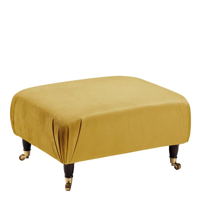 The Great Sofa Company The Piper Footstool, Velvet Gold