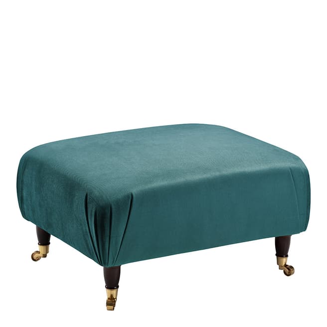 The Great Sofa Company The Piper Footstool, Velvet Emerald