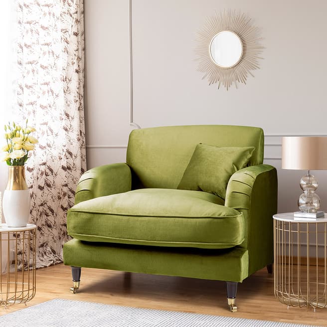 The Great Sofa Company The Piper Armchair, Velvet Grass