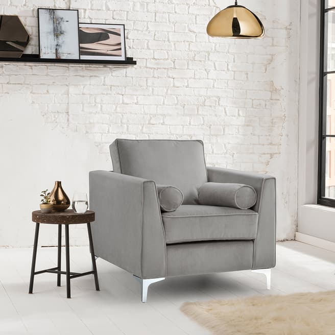 The Great Sofa Company The Icon Armchair, Velvet Grey