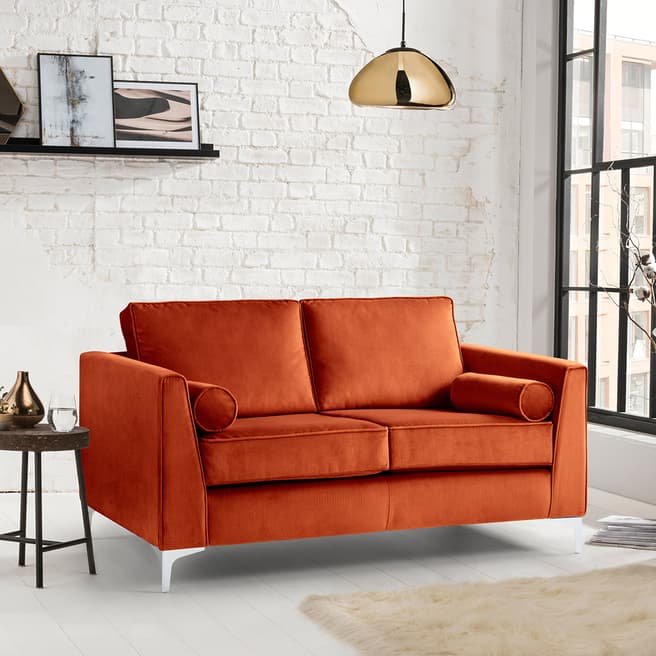 The Great Sofa Company The Icon 2 Seater Sofa, Velvet Apricot