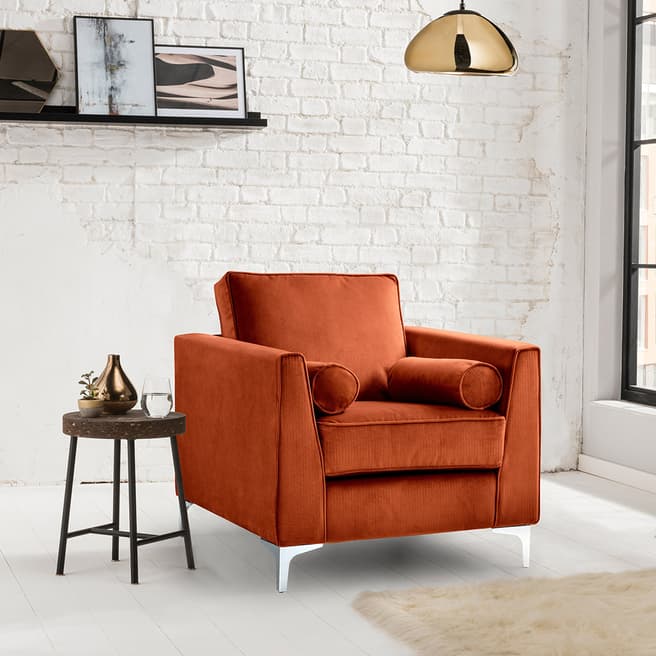 The Great Sofa Company The Icon Armchair, Velvet Apricot