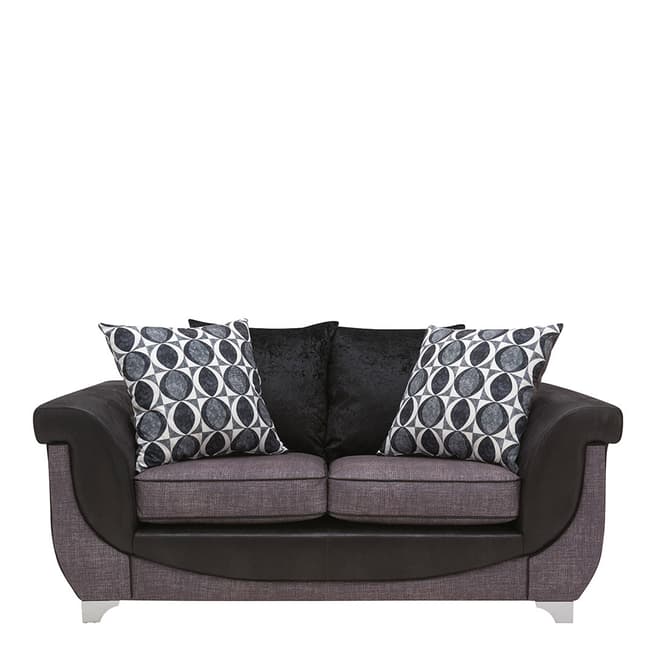 The Great Sofa Company The Romilly 2 Seater Sofa, Chenille Grey/Black
