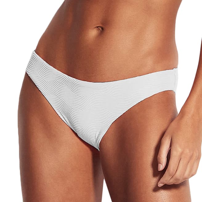 Seafolly White Capri Sea Hipster Bikini Pants