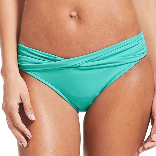 Seafolly Antigua Blue Twist Band Hipster