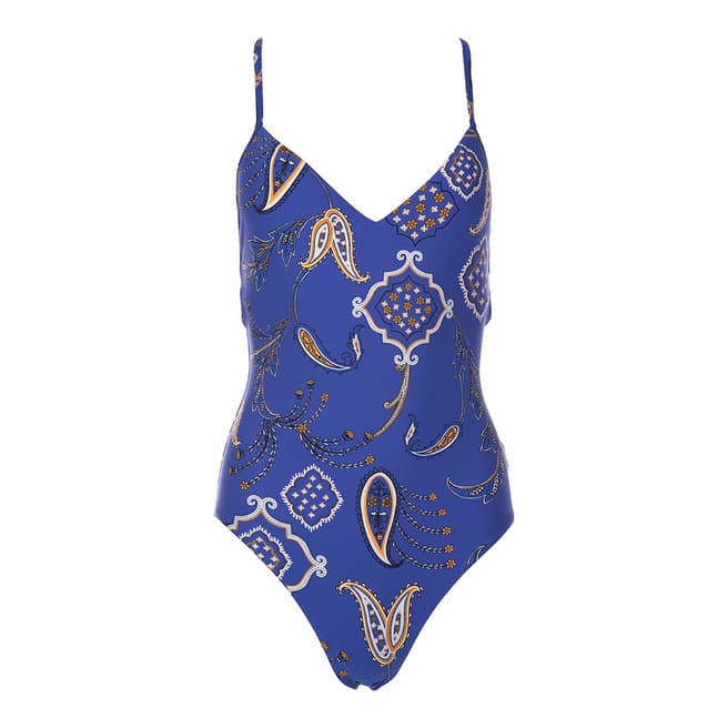 Seafolly Blue Tie Back Maillot