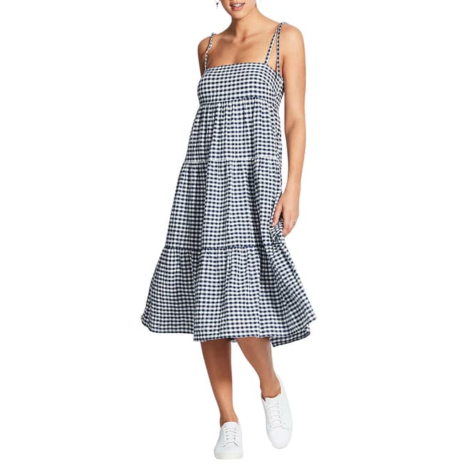 Seafolly Blue Ally Gingham Tiered Dress