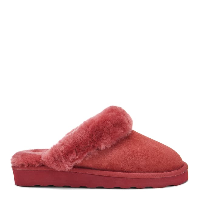 Australia Luxe Collective Red Closed Mule Luxe Sheepskin Slippers