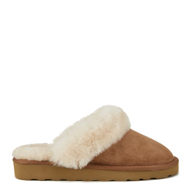 Australia Luxe Collective Chestnut Closed Mule Luxe Sheepskin Slippers