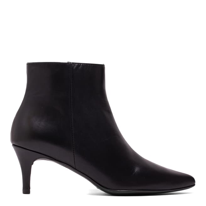 Elodie Black Leather Claudia Ankle Boot