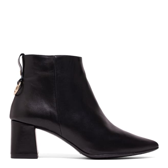 Elodie Black Leather Alana Ankle Boot