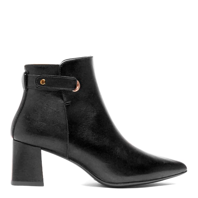 Elodie Black Leather Sherezade Ankle Boot