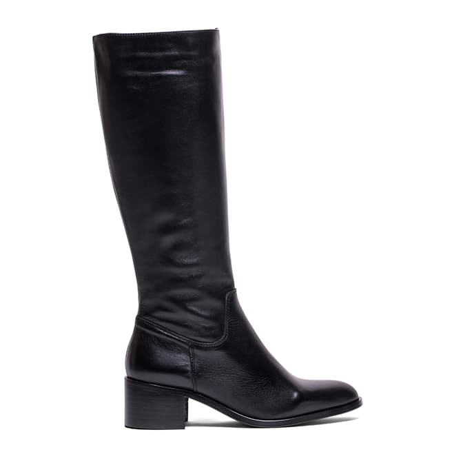 Elodie Black Leather Lisa Knee High Boot