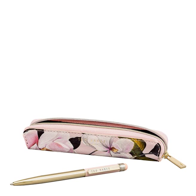 Ted Baker Pink 2 in 1 Pen & Pouch