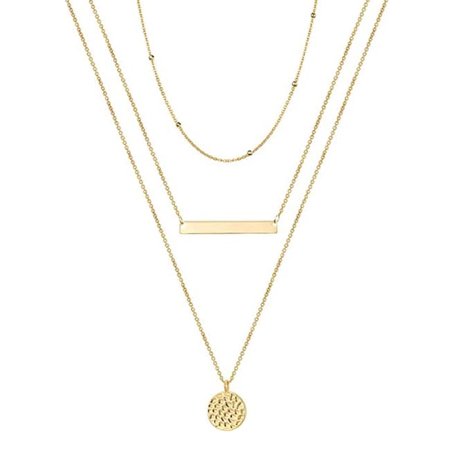 Chloe Collection by Liv Oliver 18K Gold Plated Multi Layer Y Necklace