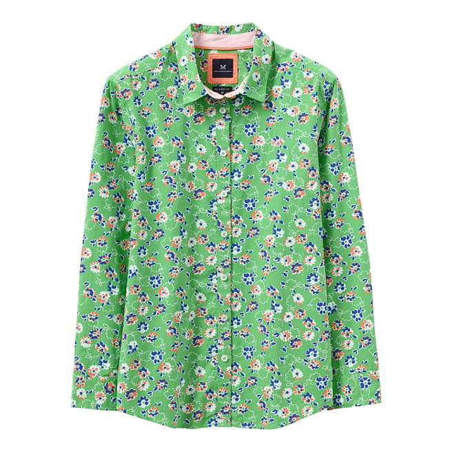 Crew Clothing Green Floral Print Shirt
