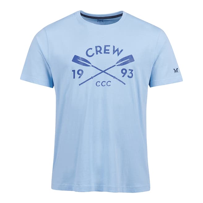 Crew Clothing Light Blue Cotton Printed T-shirt