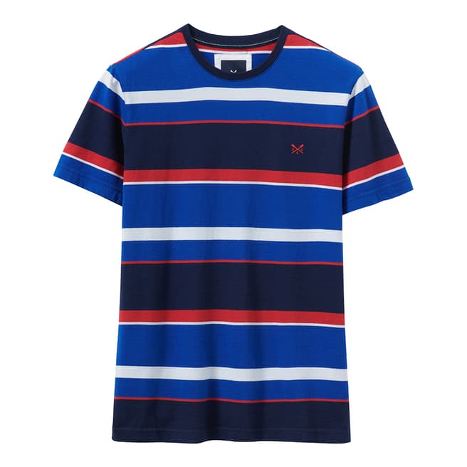 Crew Clothing Blue/Red Cotton T-Shirt