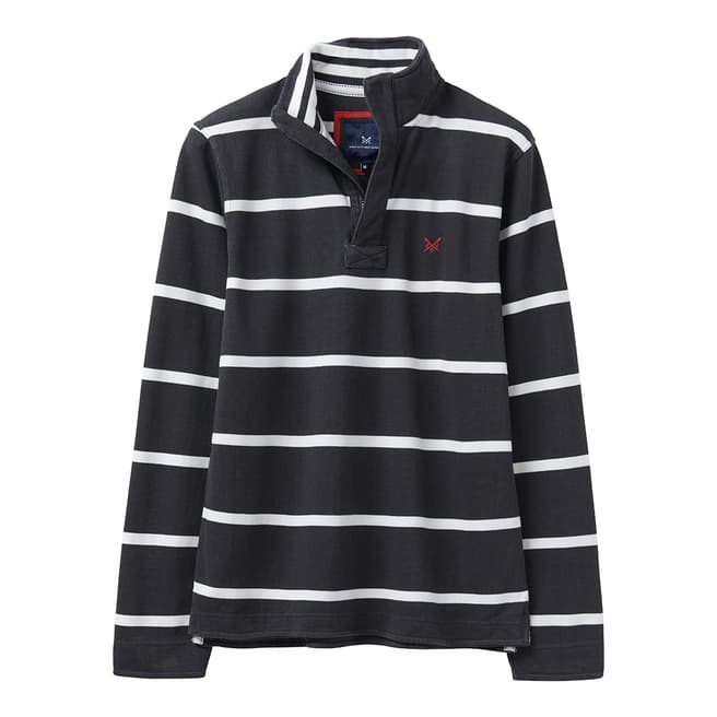 Crew Clothing Grey/Cream Stripe Sweatshirt