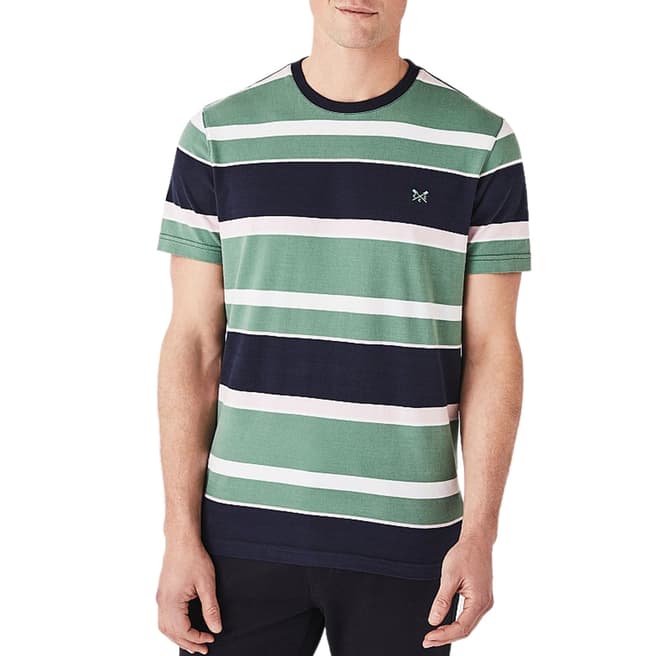 Crew Clothing Green/Navy Cotton T-Shirt