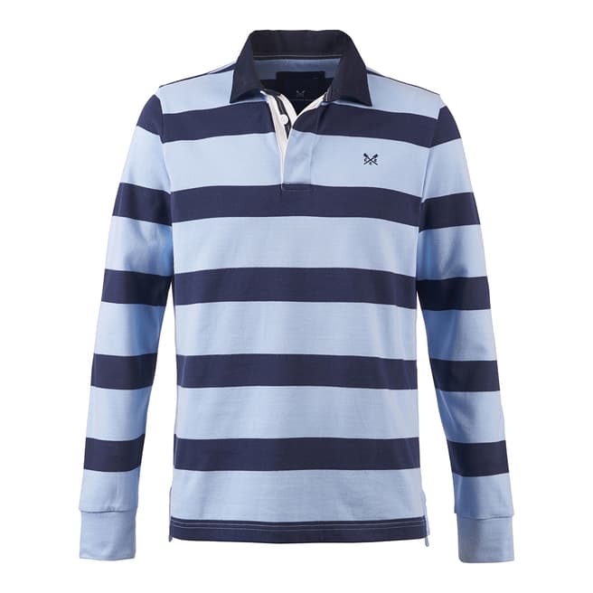 Crew Clothing Blue/Navy Striped Rugby Shirt