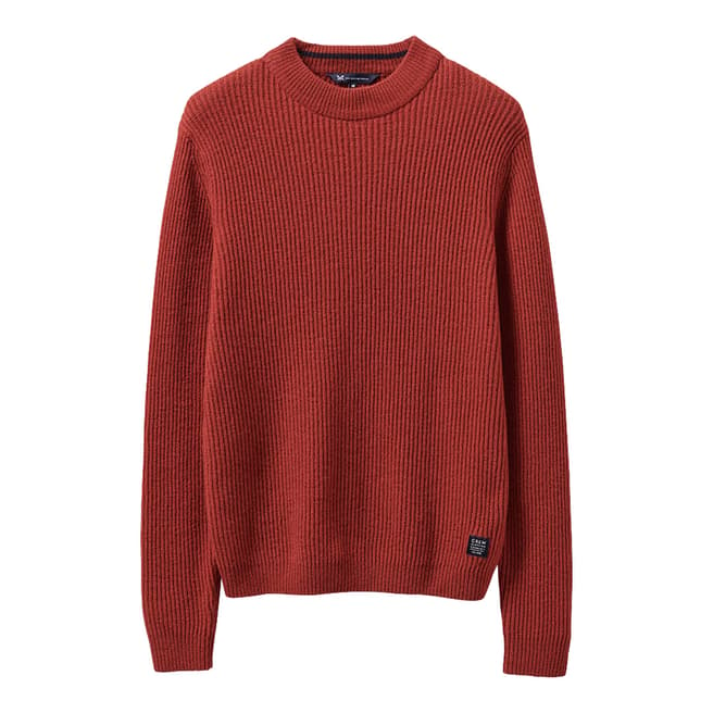 Crew Clothing Red Funnel Neck Jumper